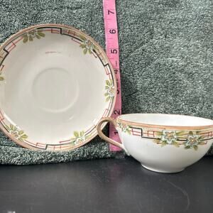 Nippon Art Deco Tea and Saucer